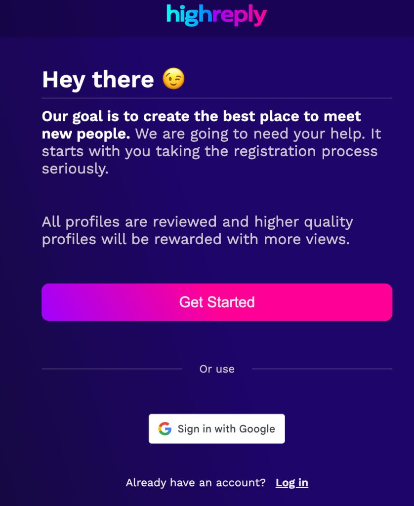 Getting started on highreply